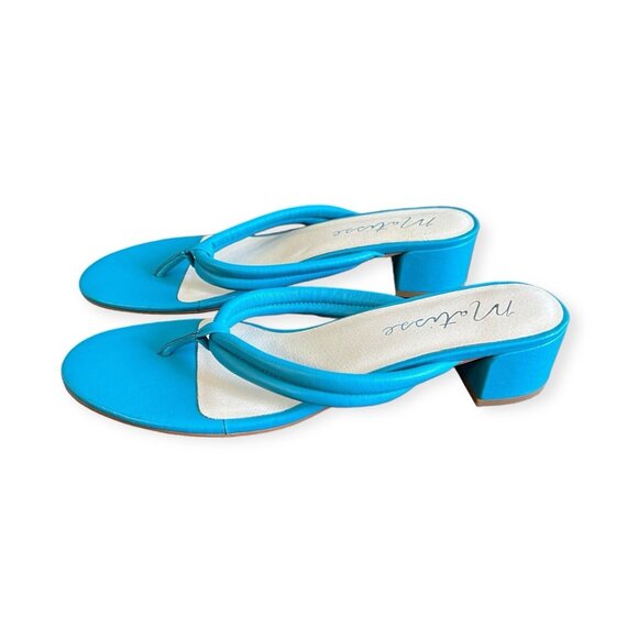 NEW Matisse Exhale Blue Heeled Sandals Size 11 Leather - Picture 1 of 5